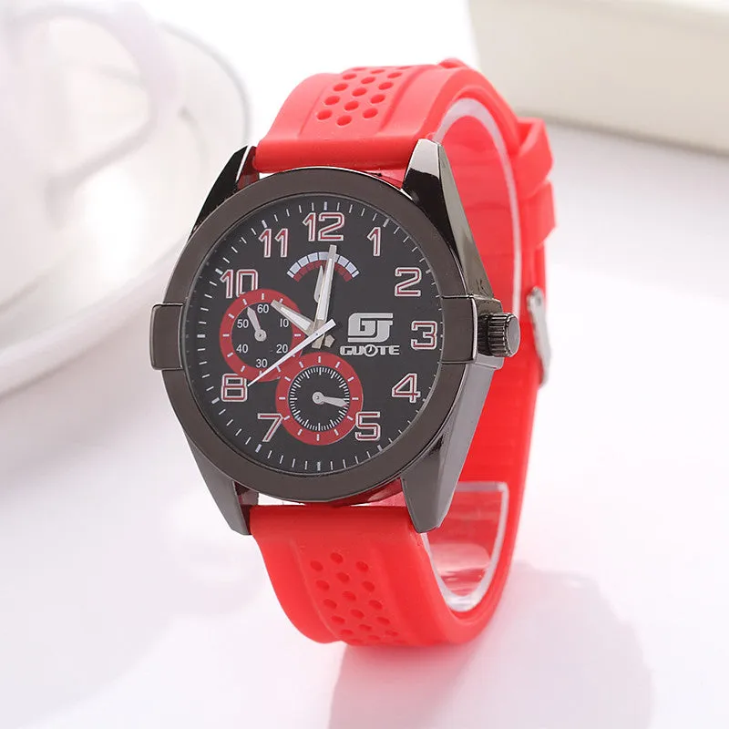 GUOTE Fashion Casual Outdoor Sport Watches Men Highend Meter Disc Quartz Watch Silicone Strap Wristwatch Relogio Masculino