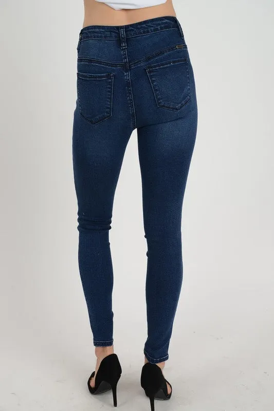 High Rise Dark Skinny Jeans