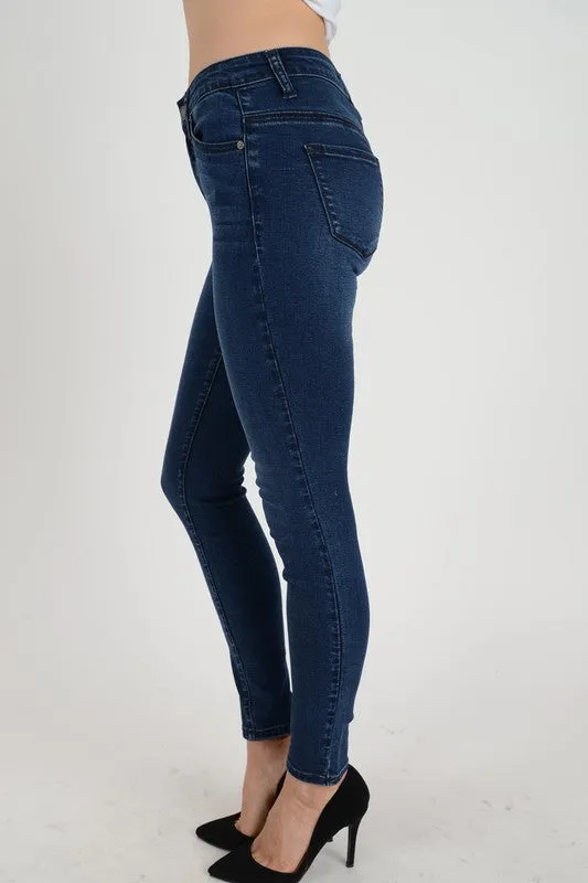 High Rise Dark Skinny Jeans