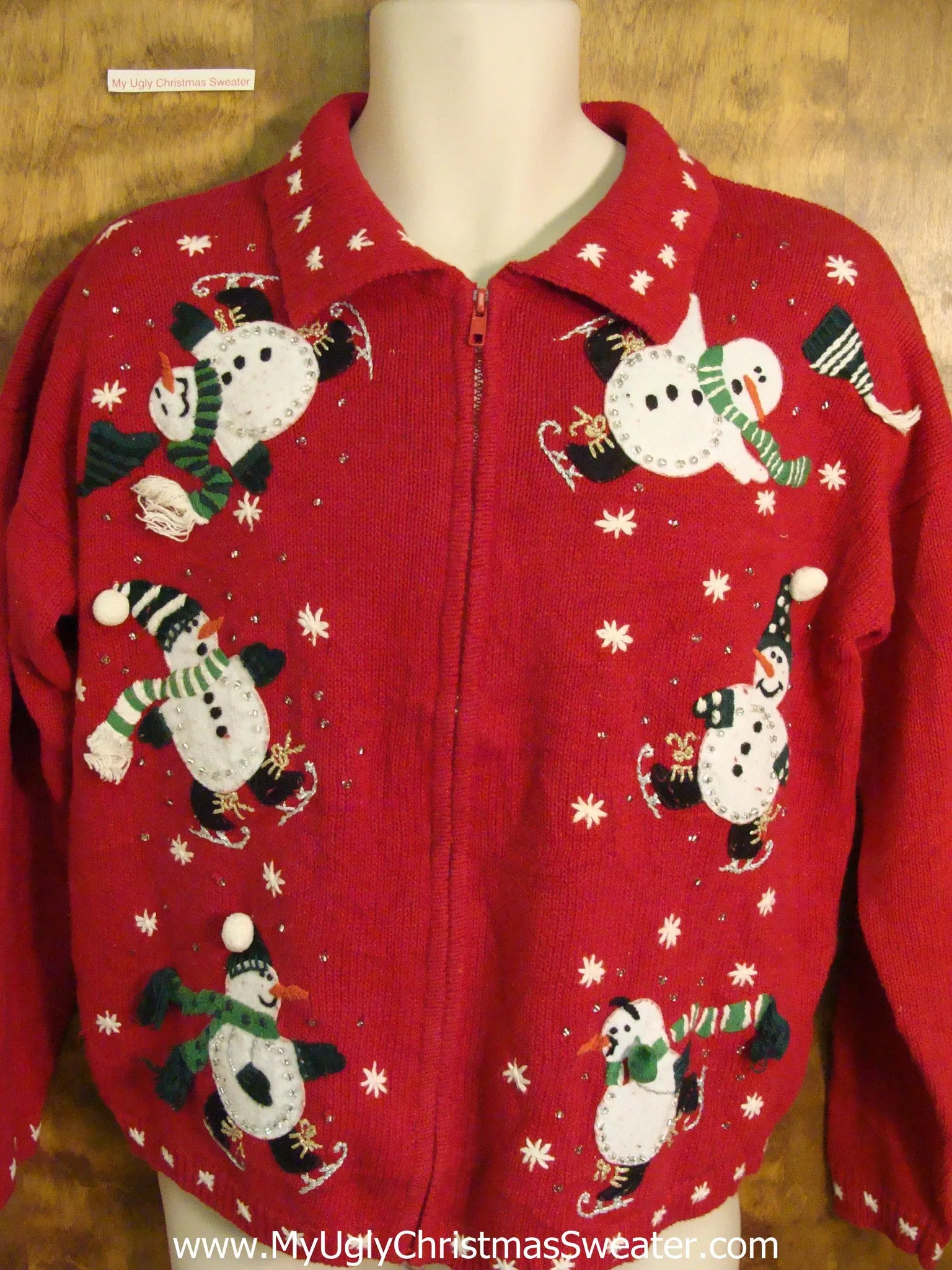 Ice Skating Snowmen Cute Xmas Sweater