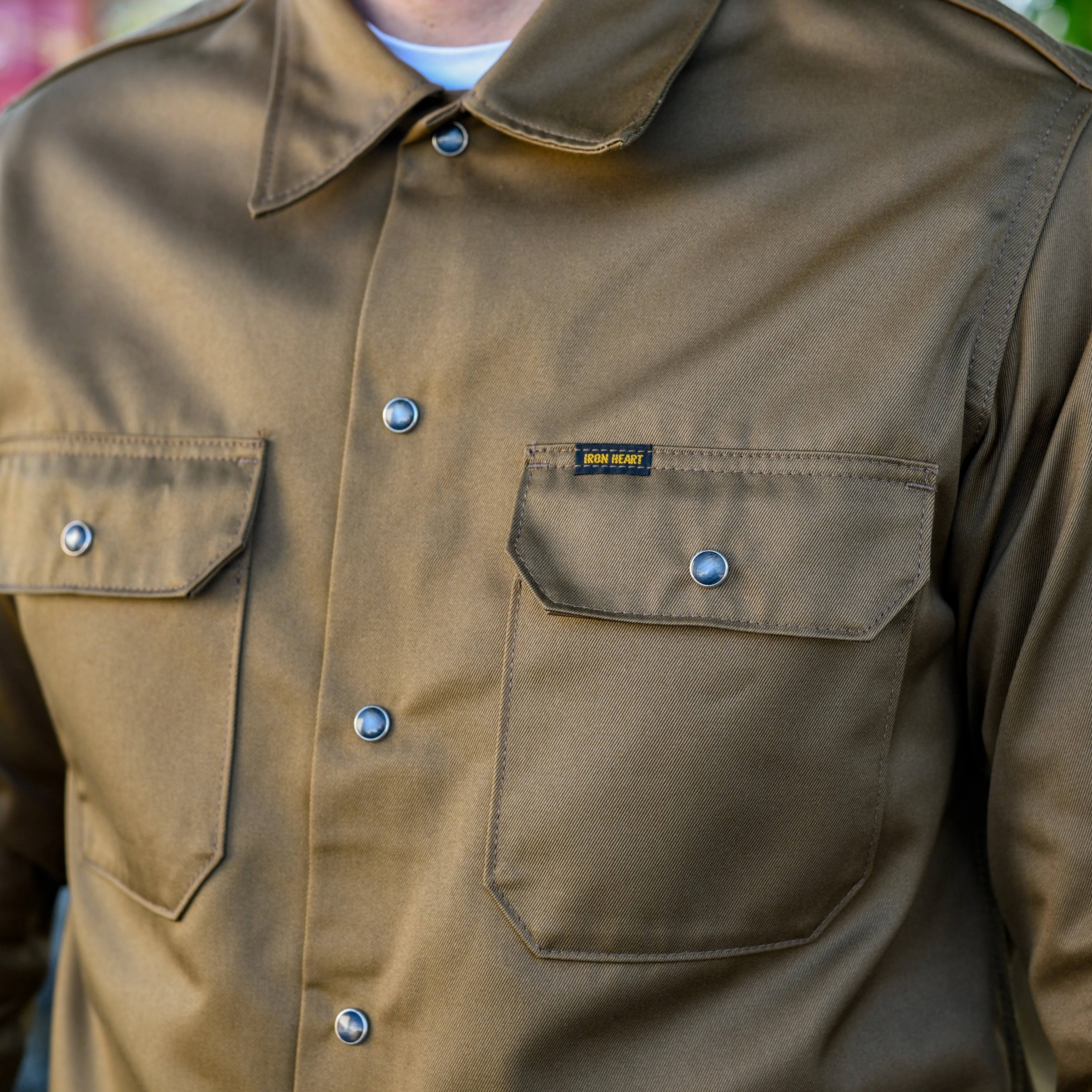 Iron Heart IHSH-383-BRN-NP 9oz T/C Mechanic Shirt Brown FINAL SALE