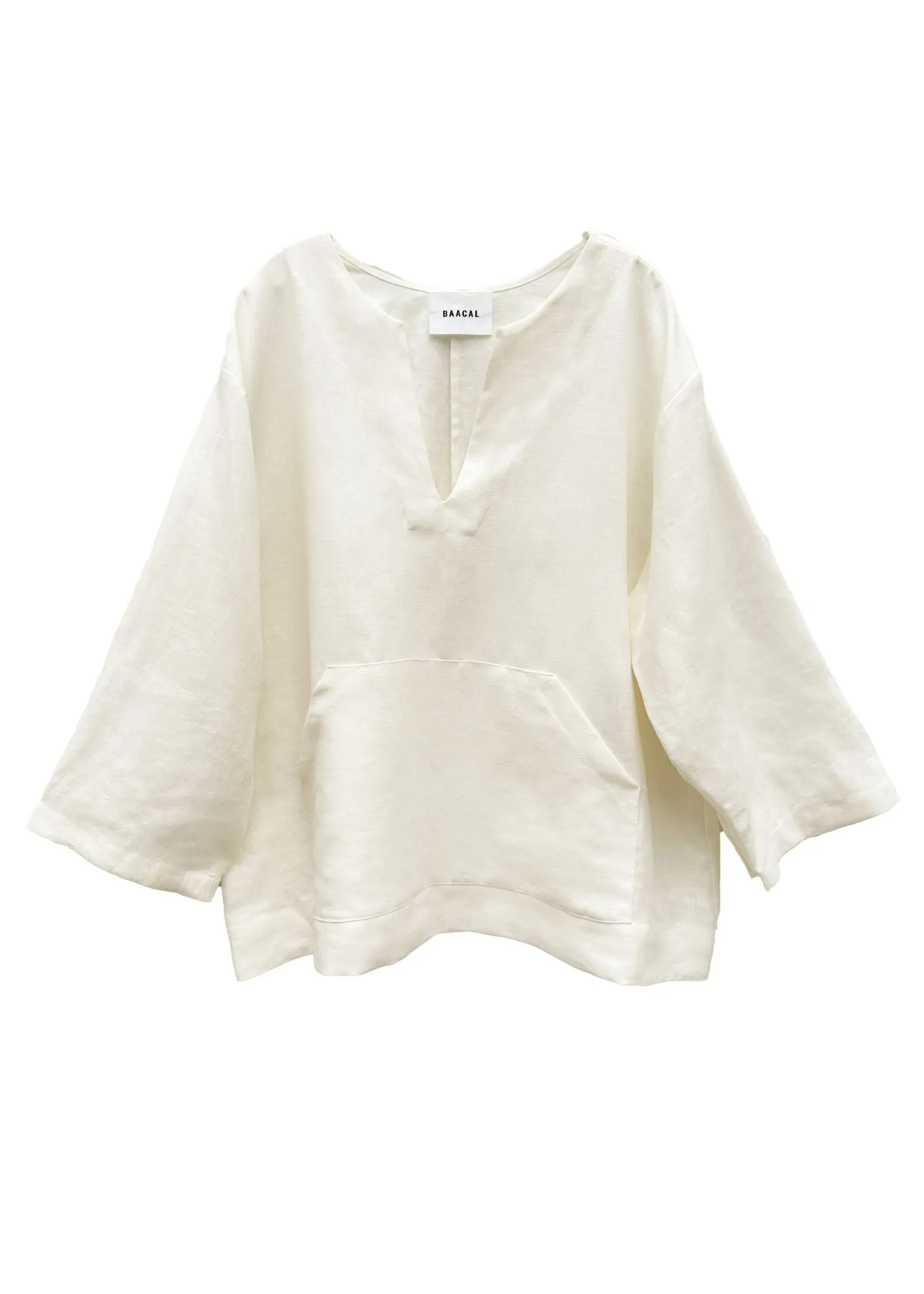 Jallaba Tunic in Soft White Linen