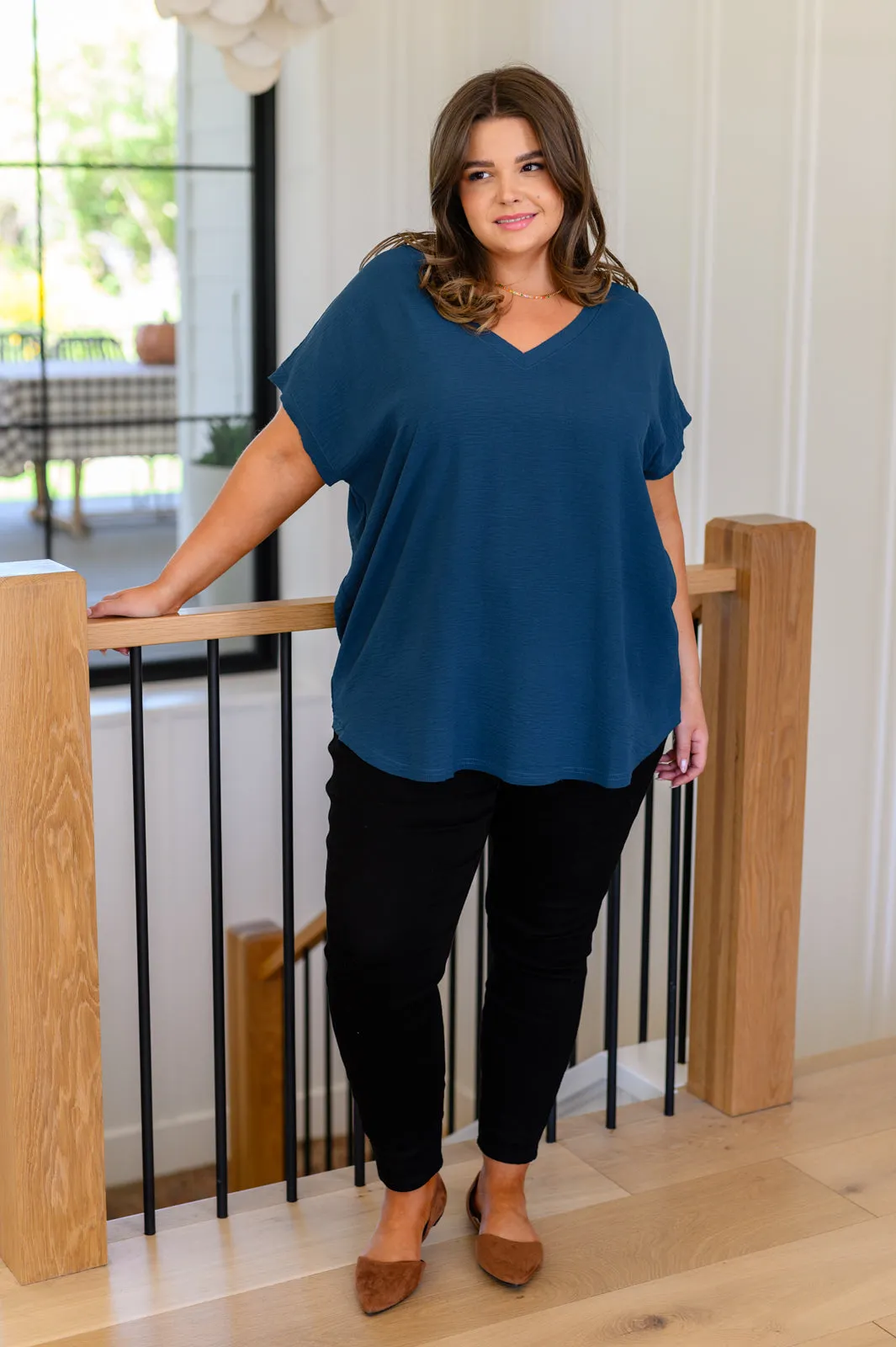 Jodifl Very Much Needed V-Neck Top in Teal