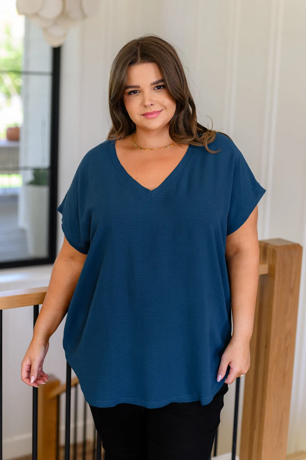 Jodifl Very Much Needed V-Neck Top in Teal