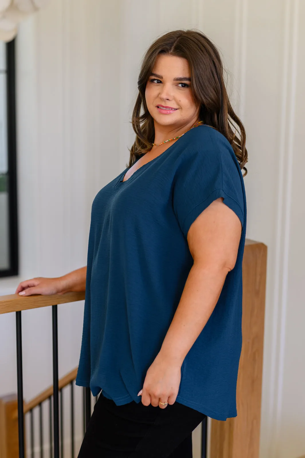 Jodifl Very Much Needed V-Neck Top in Teal