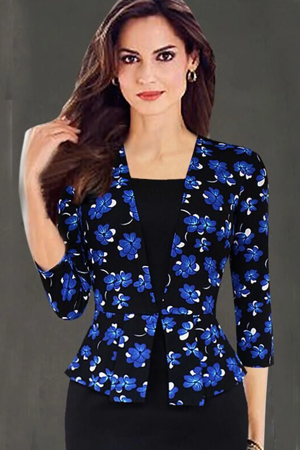 Ketty More Women Pencil Skirt Style Flower Printed Dress-KMWD374