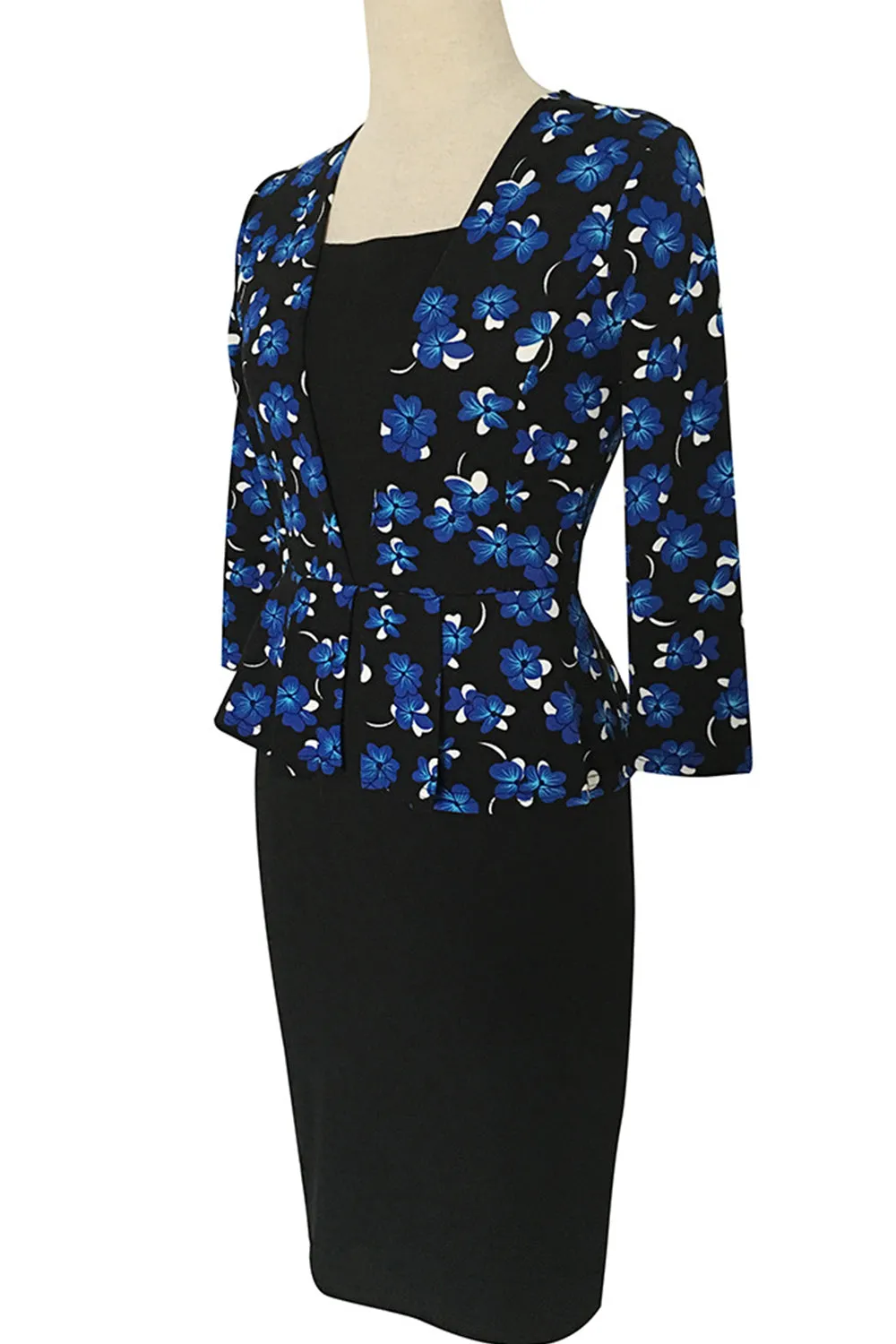 Ketty More Women Pencil Skirt Style Flower Printed Dress-KMWD374