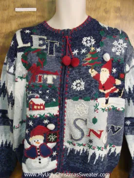 LET IT SNOW 80s Funny Christmas Sweater