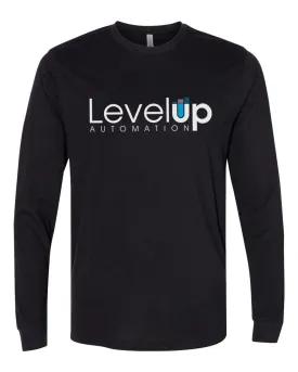 Level Up Long Sleeved Shirt  - Unisex in Space Black