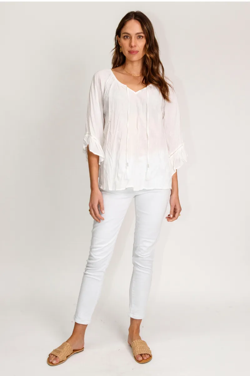 Lula Life Chloe Cotton Top White