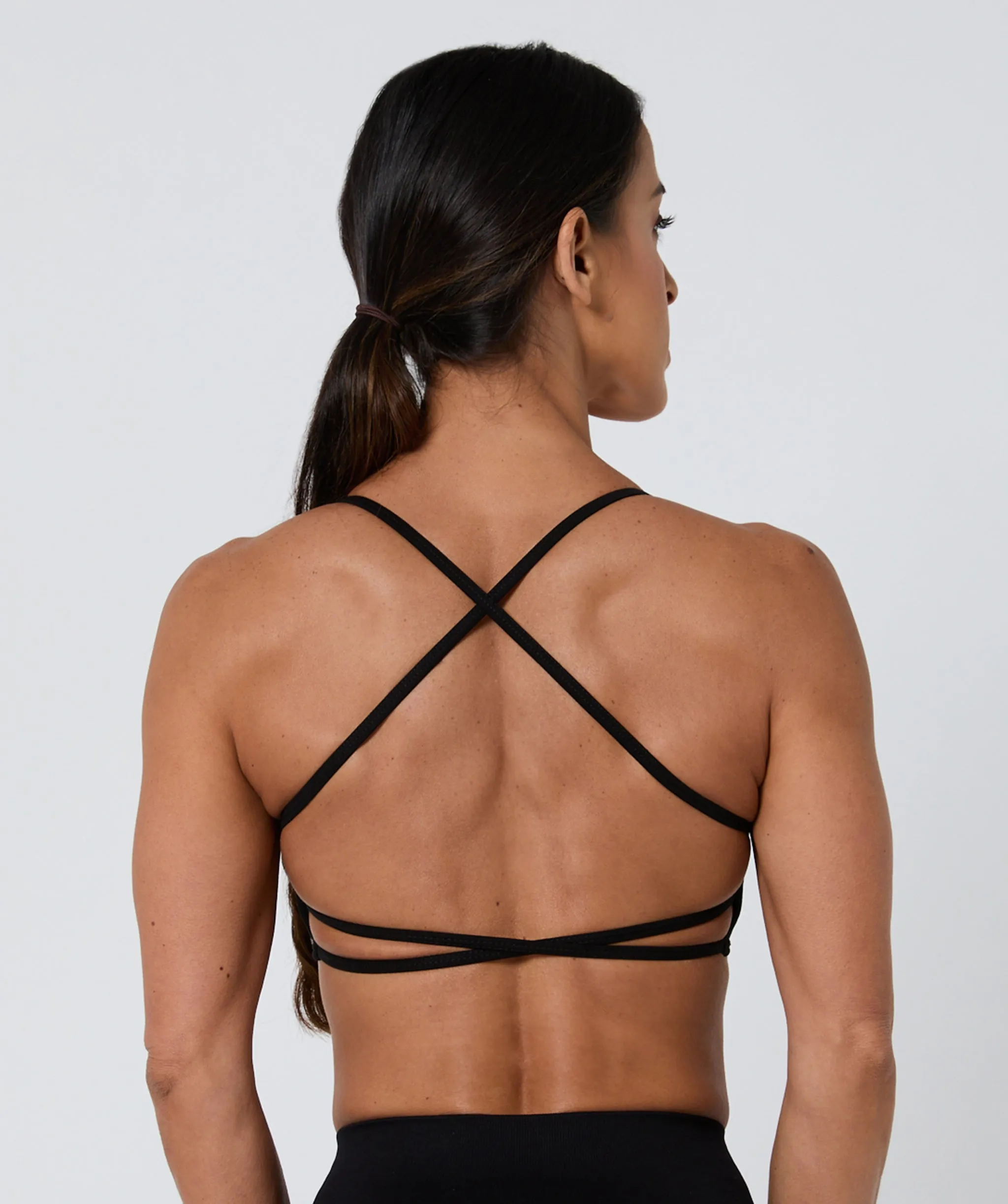 Luscious Seamless Strappy Bralette Black