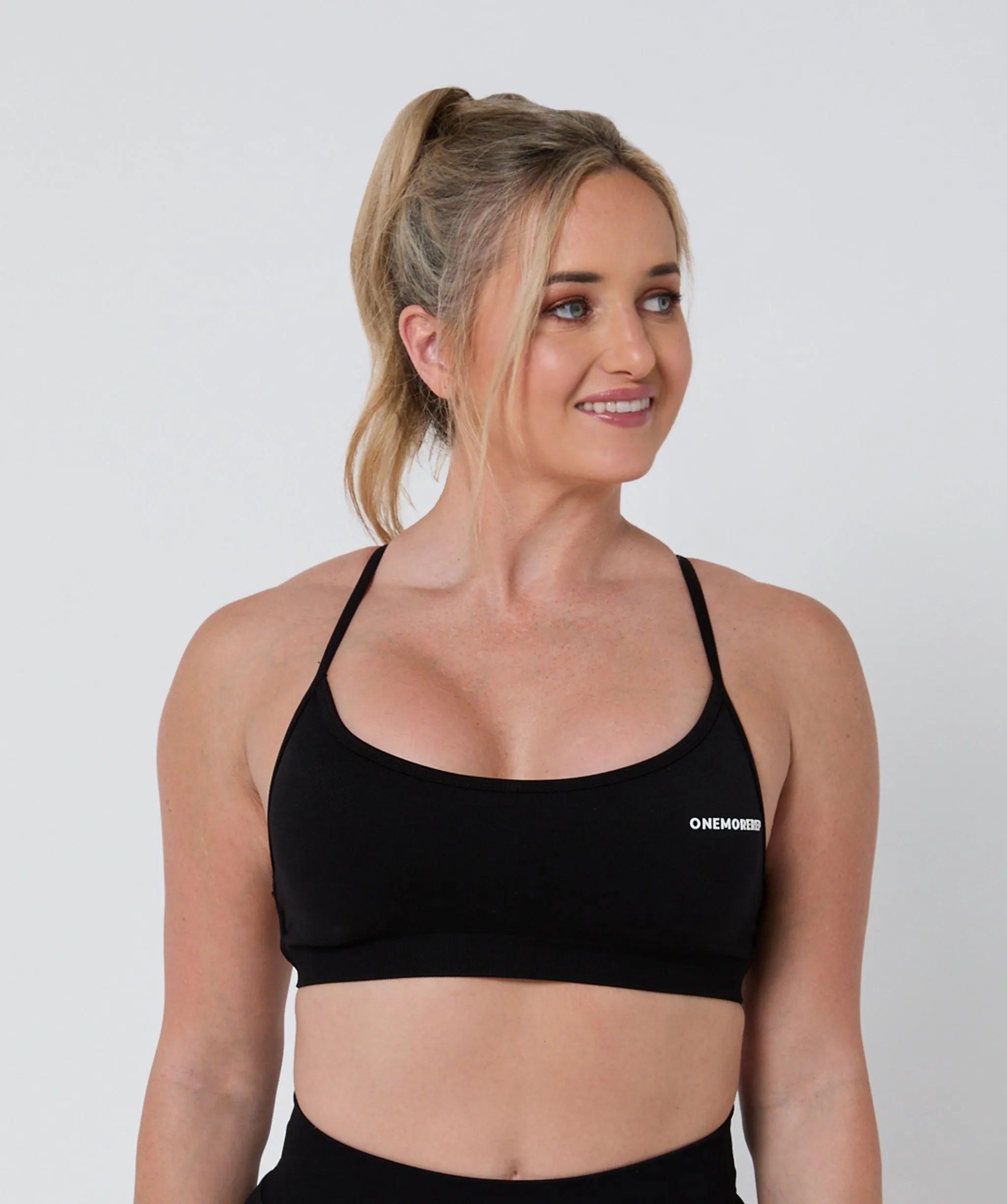 Luscious Seamless Strappy Bralette Black