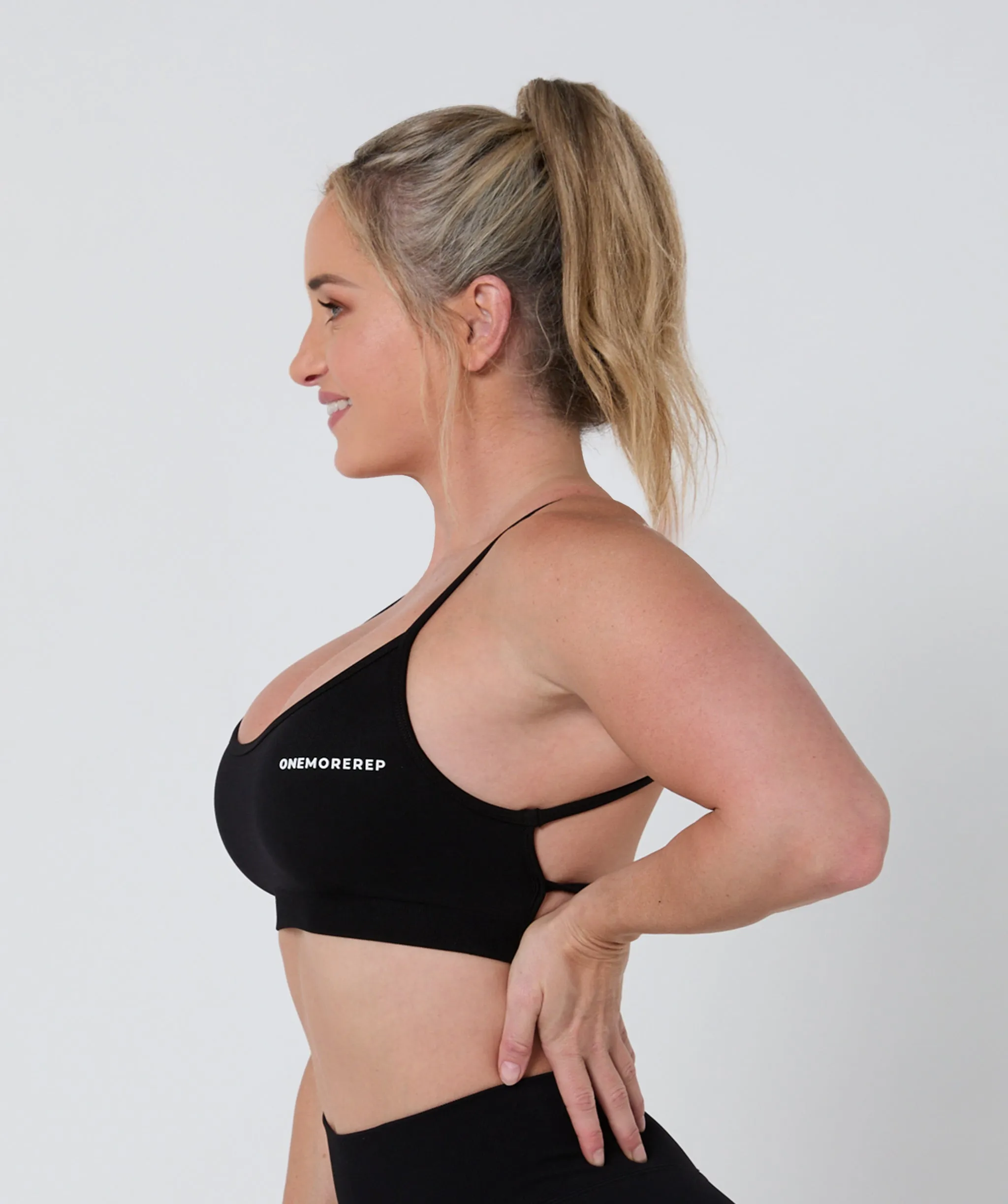 Luscious Seamless Strappy Bralette Black