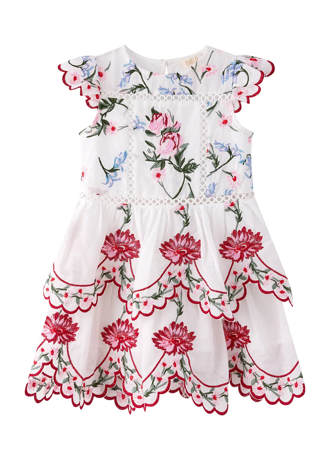 Maisie Embroidered Frill Dress (Baby)