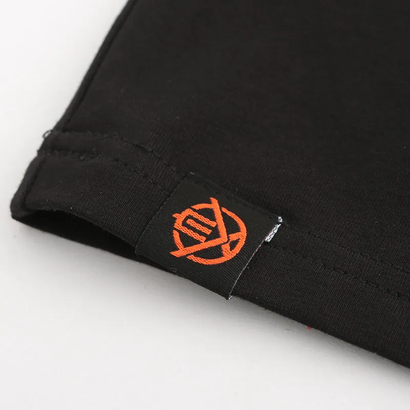 men's Printed T-shirt black blue white