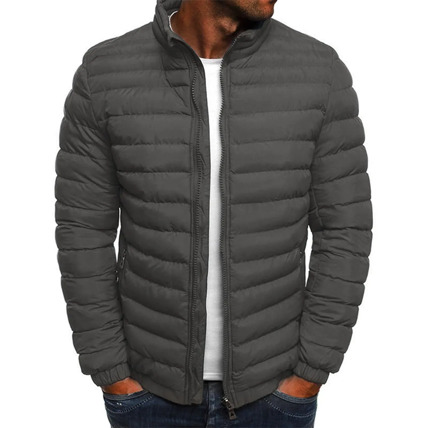 Men's Warm Windproof Puffer Bubble Jacket