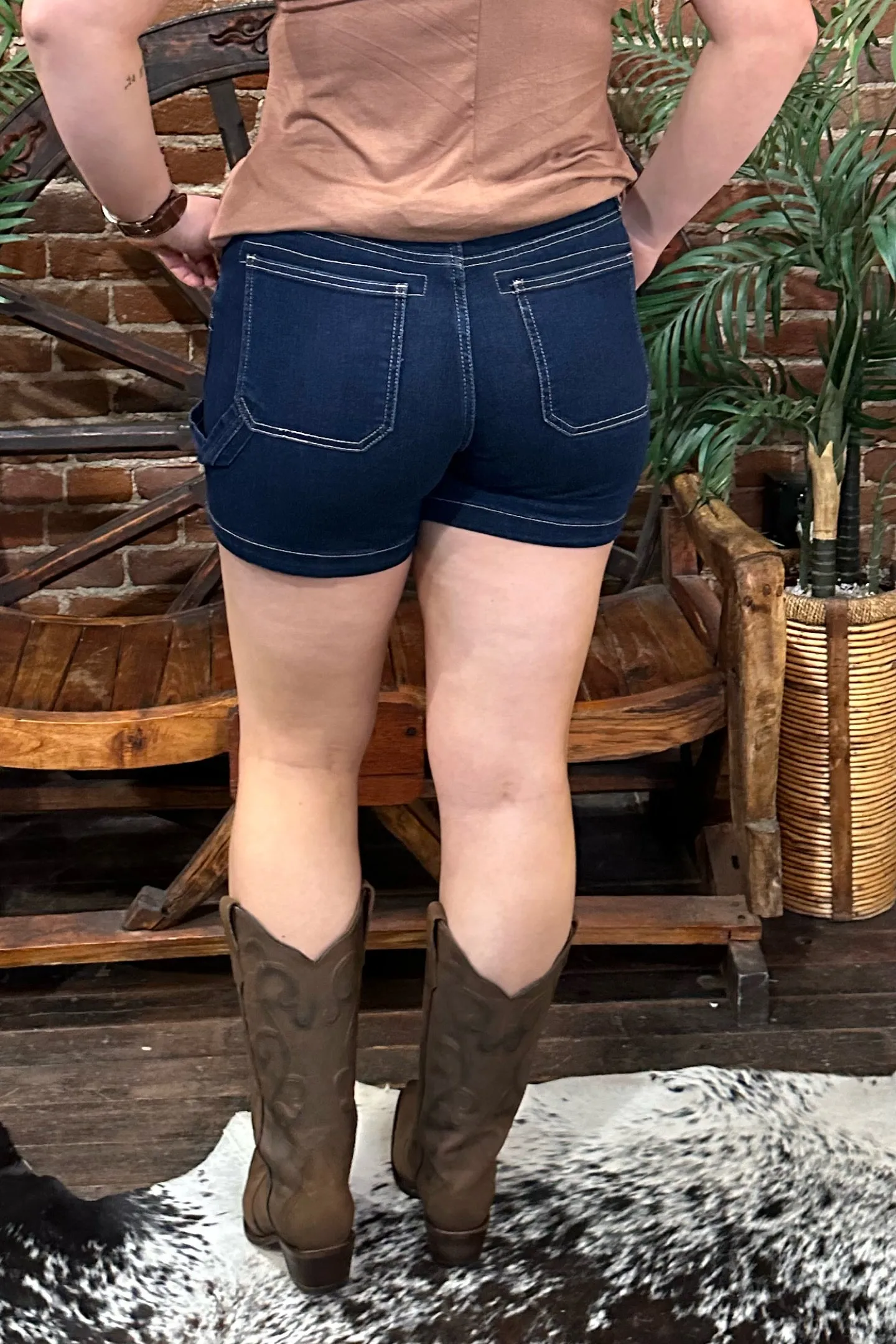 Midrise Classic Carpenter Shorts by Judy Blue