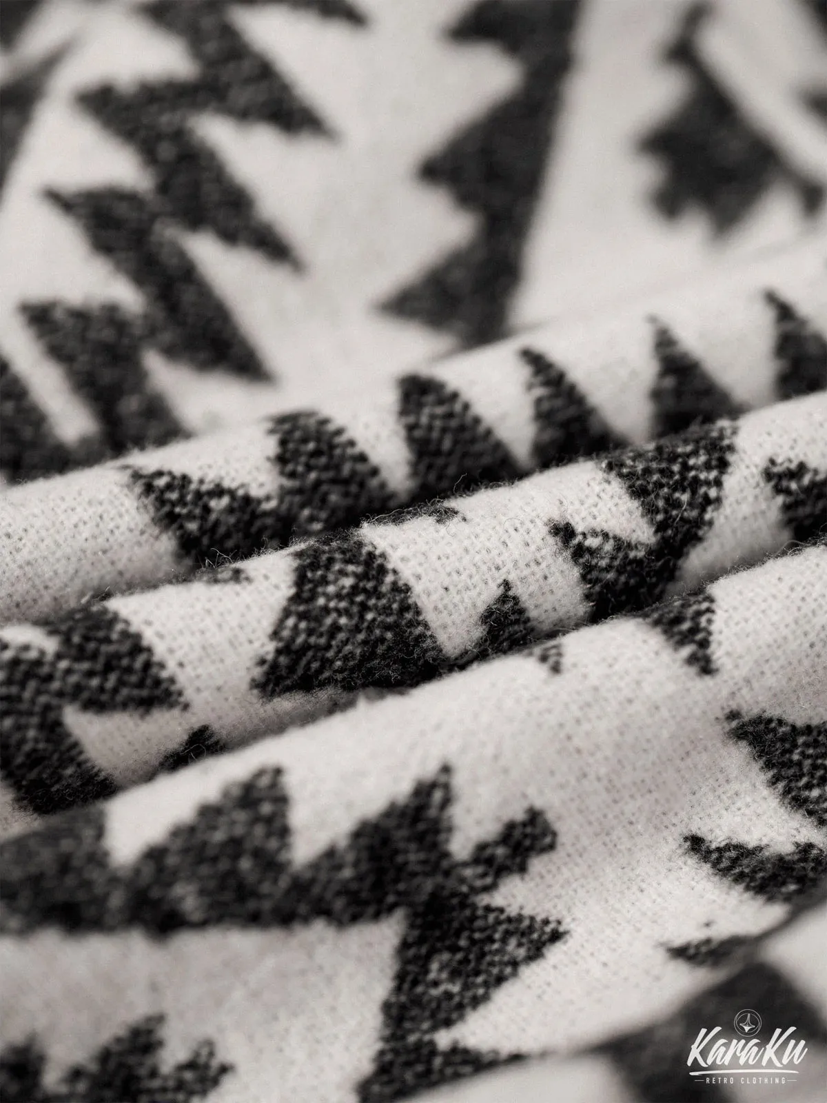 Navajo Pattern Wool Blend Overshirt