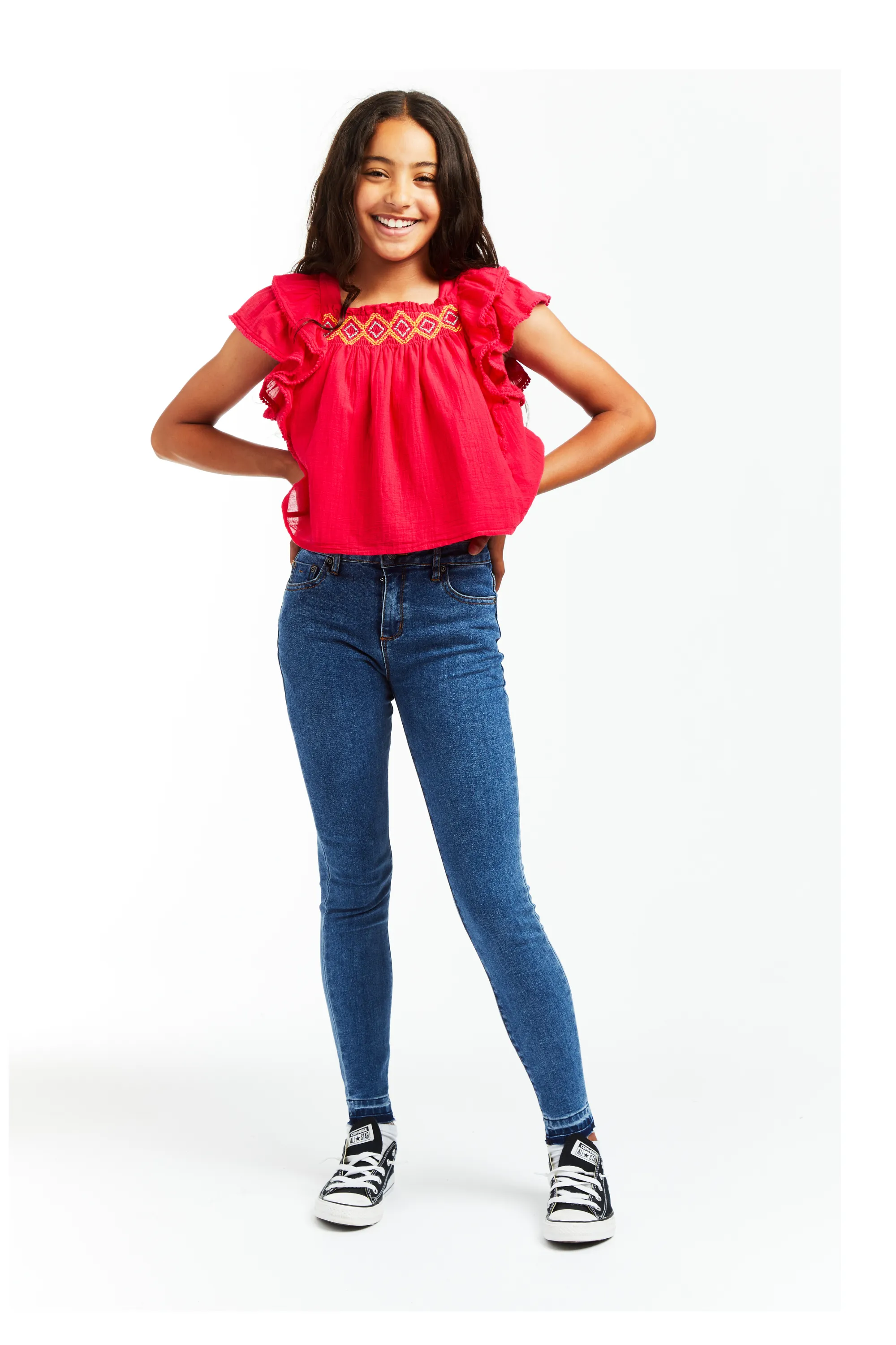 Nina - High Rise Skinny With Released Hem