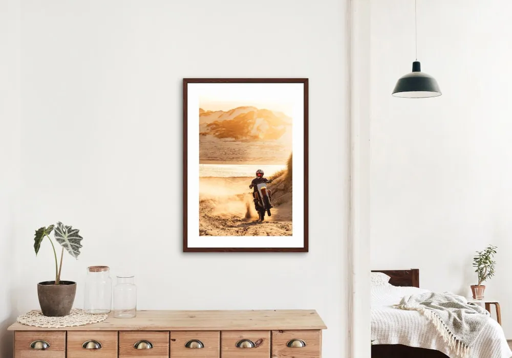 Off Road Motorcycle Poster INSTANT DOWNLOAD Art Print, Mountain Bike Art, Dirt Bike Gift, Sports Wall Art, Bike Poster, Sunset