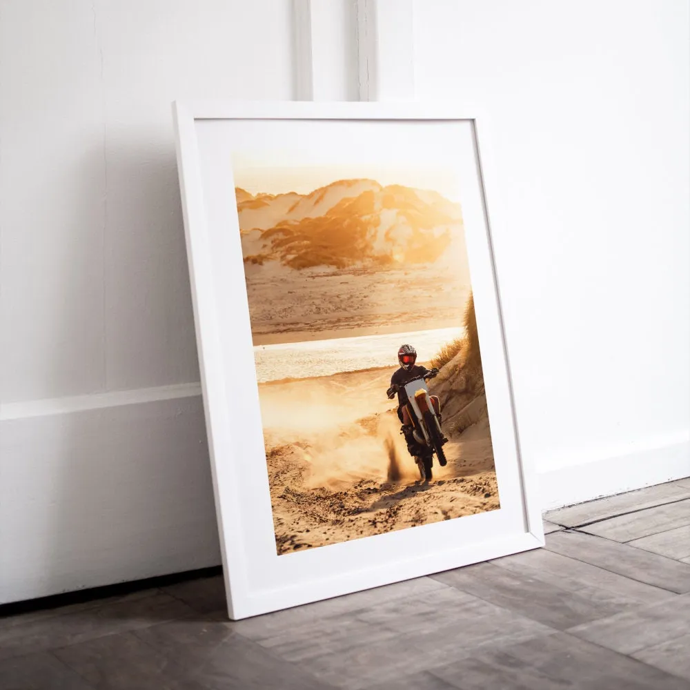 Off Road Motorcycle Poster INSTANT DOWNLOAD Art Print, Mountain Bike Art, Dirt Bike Gift, Sports Wall Art, Bike Poster, Sunset