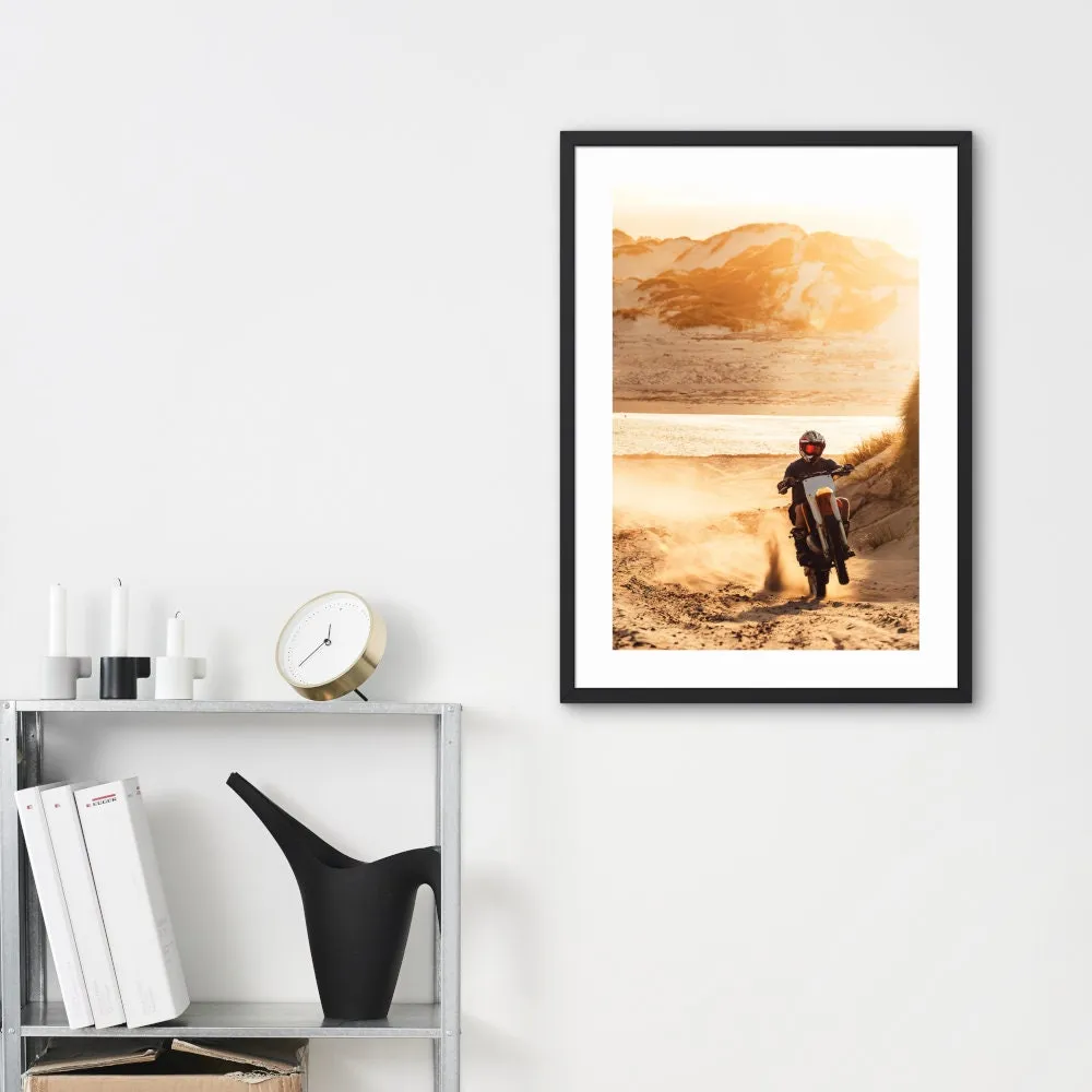 Off Road Motorcycle Poster INSTANT DOWNLOAD Art Print, Mountain Bike Art, Dirt Bike Gift, Sports Wall Art, Bike Poster, Sunset