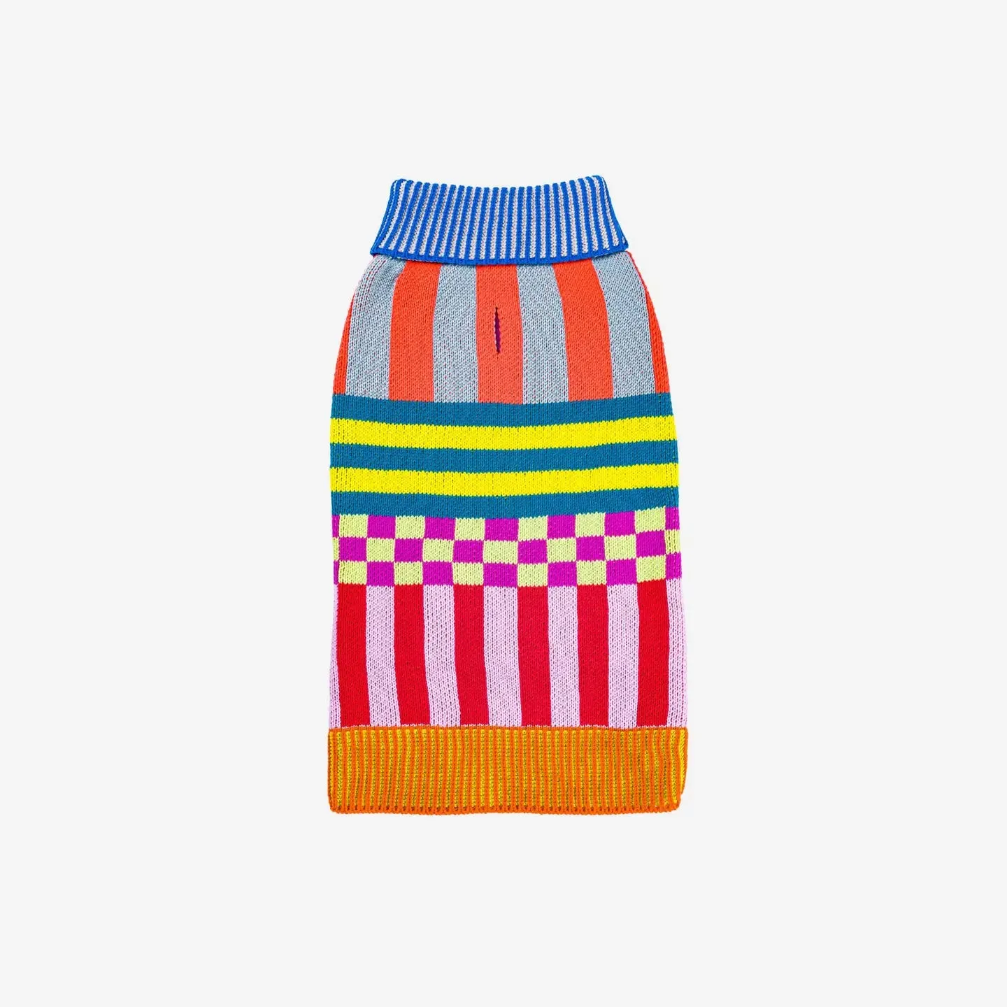 Pattern Patch Dog Sweater, Rainbow