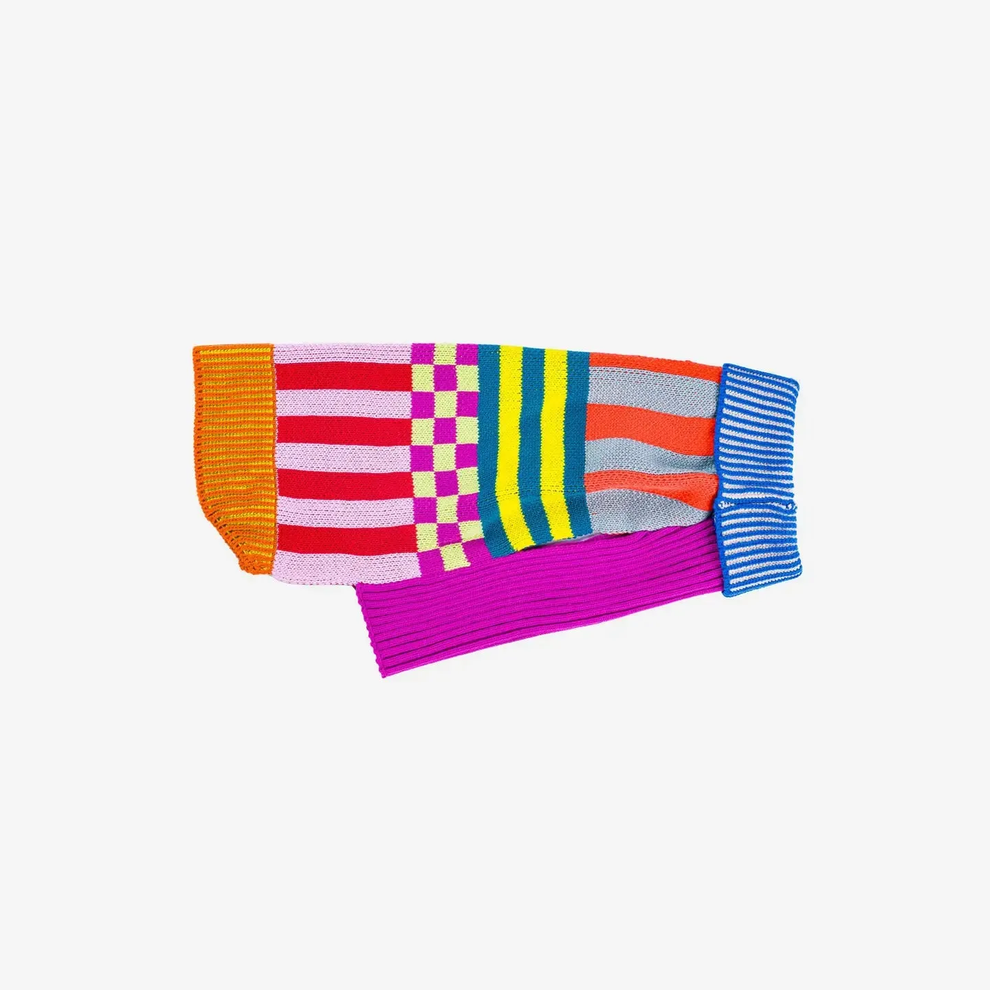 Pattern Patch Dog Sweater, Rainbow