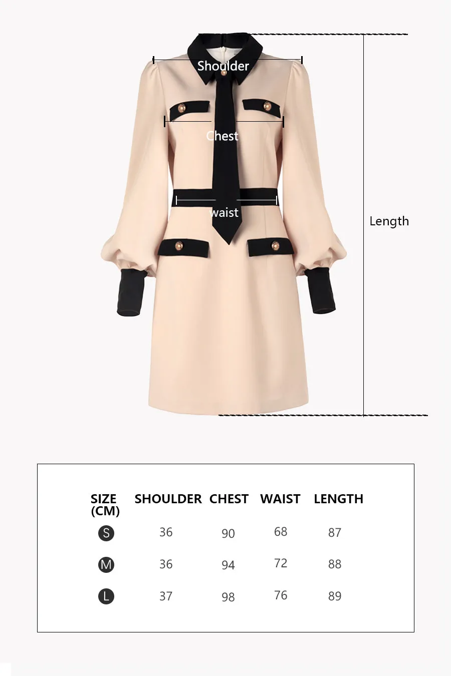 Puff sleeve dress | Beige dress | Street dress