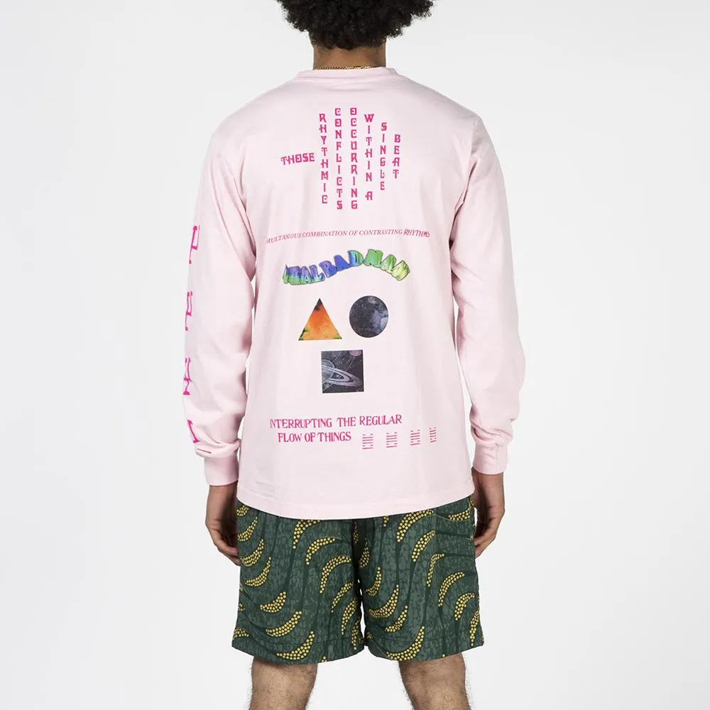Real Bad Man Conflict Long Sleeve T-shirt / Pink