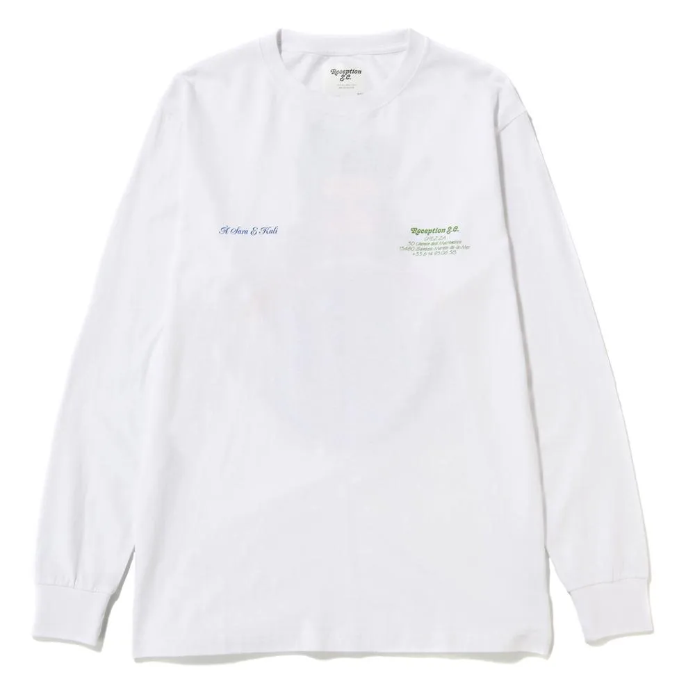 Reception S.C. Chez Za Long Sleeve T-shirt / White