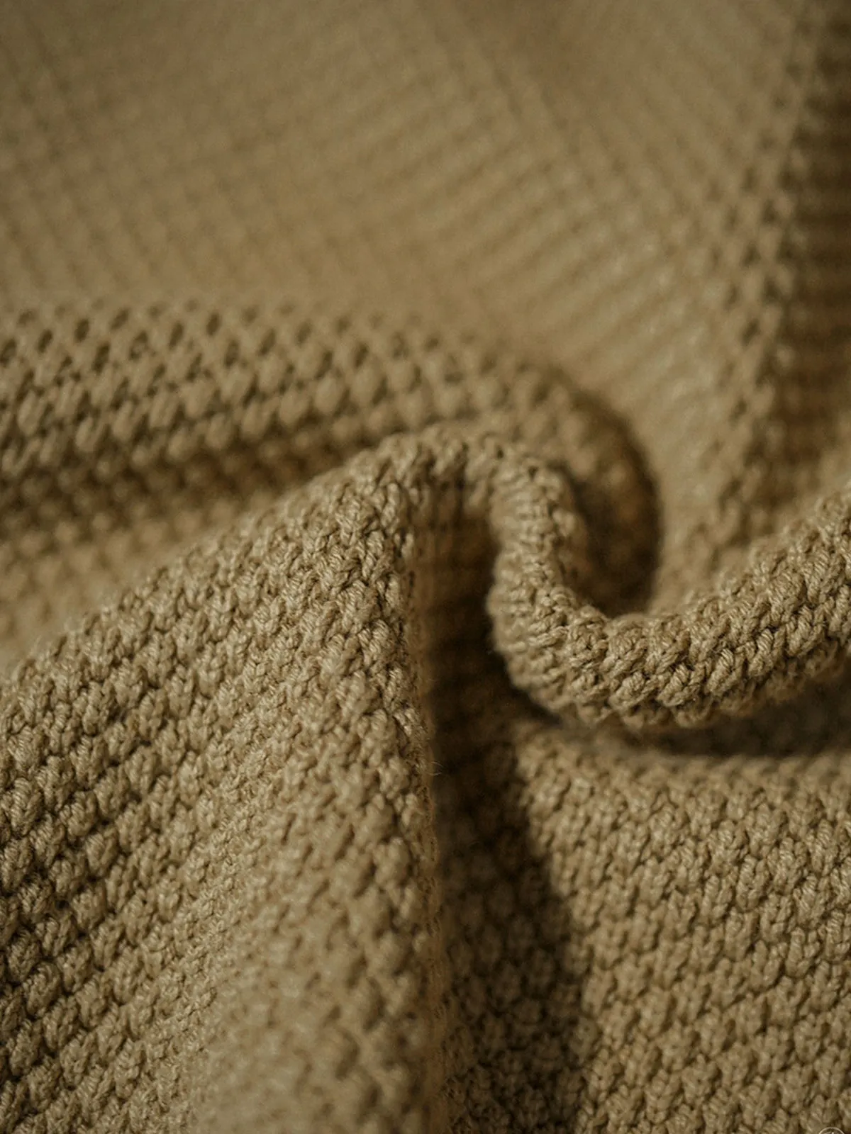 Ribbed Trim Turtleneck Knitted Sweater