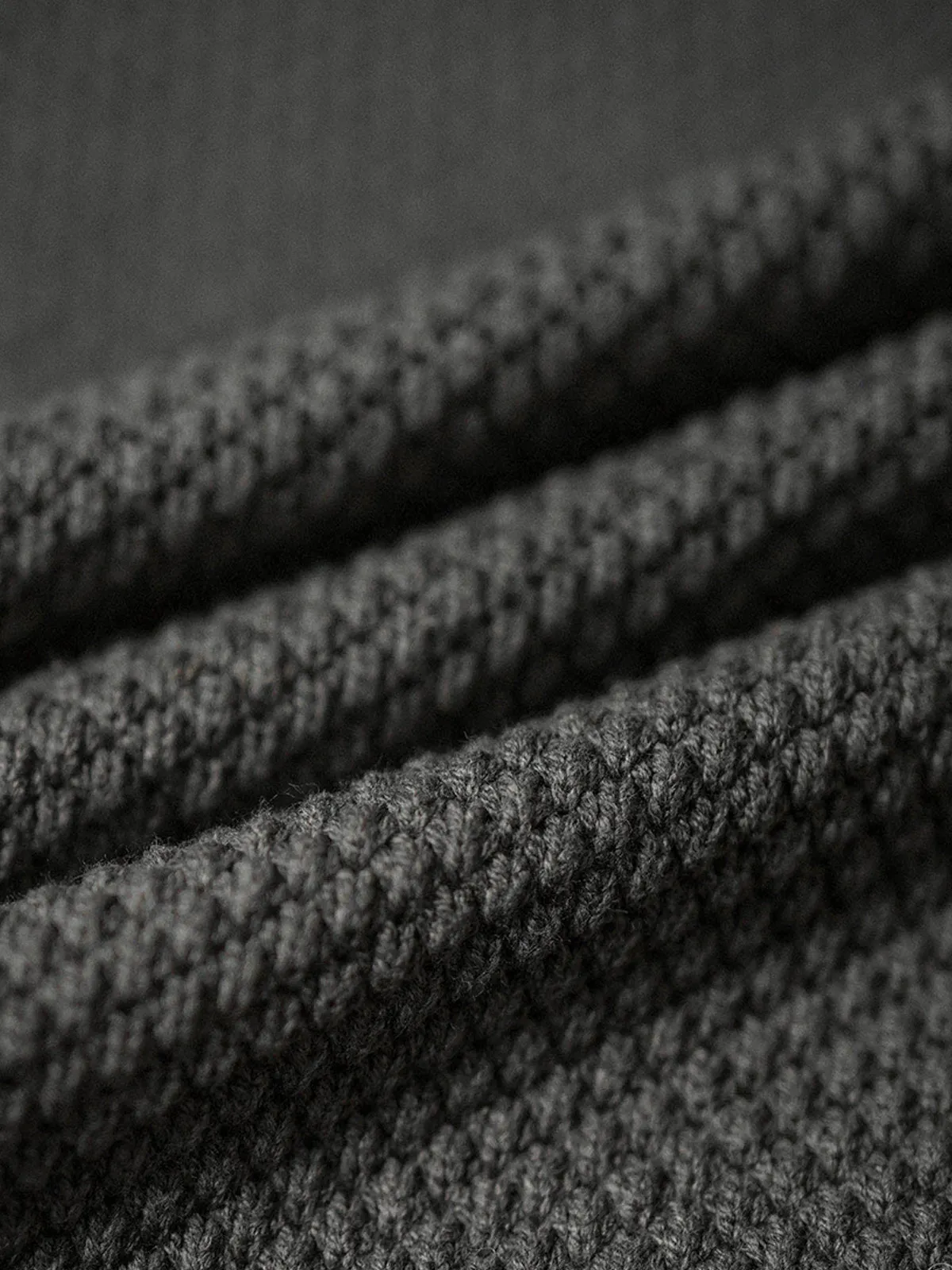 Ribbed Trim Turtleneck Knitted Sweater