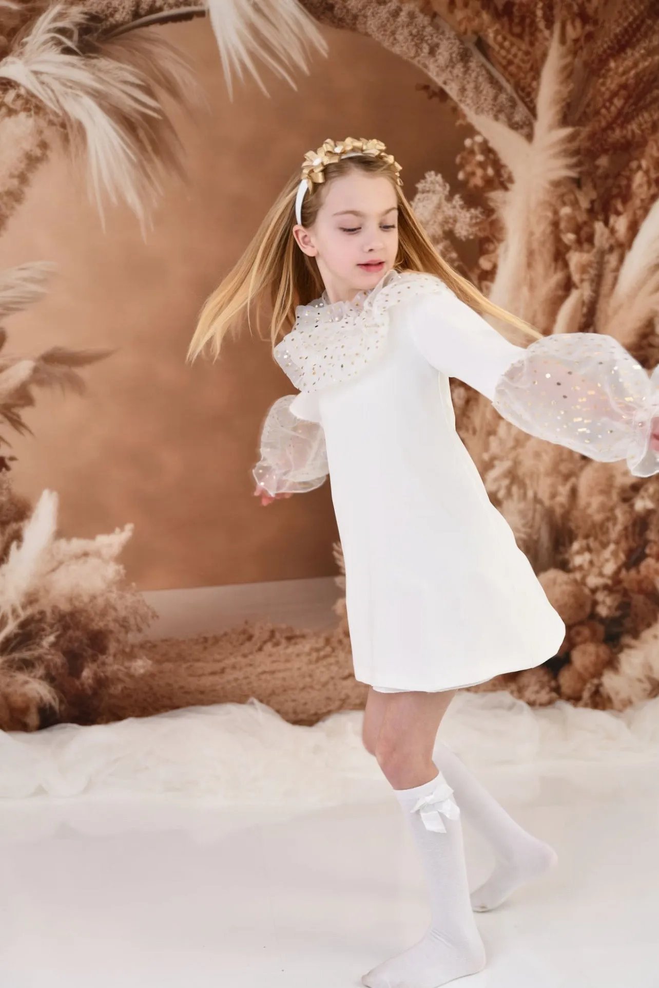 Rochy AW24 - Girls Gold Design Headpiece