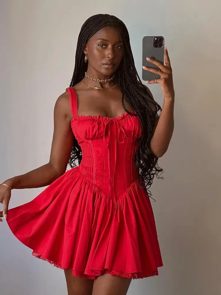 Rustic Romance Corset Mini Elegance Dress