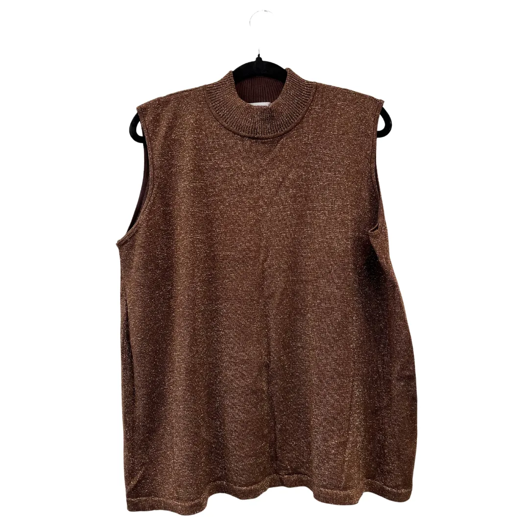 Sparkly brown turtleneck sweater - 3X