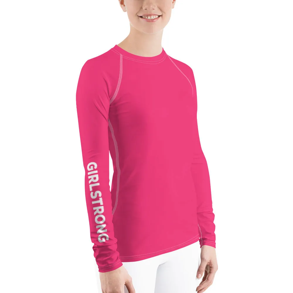 UPF 50 LONG SLEEVES RASH GUARD STRAWBERRY PINK
