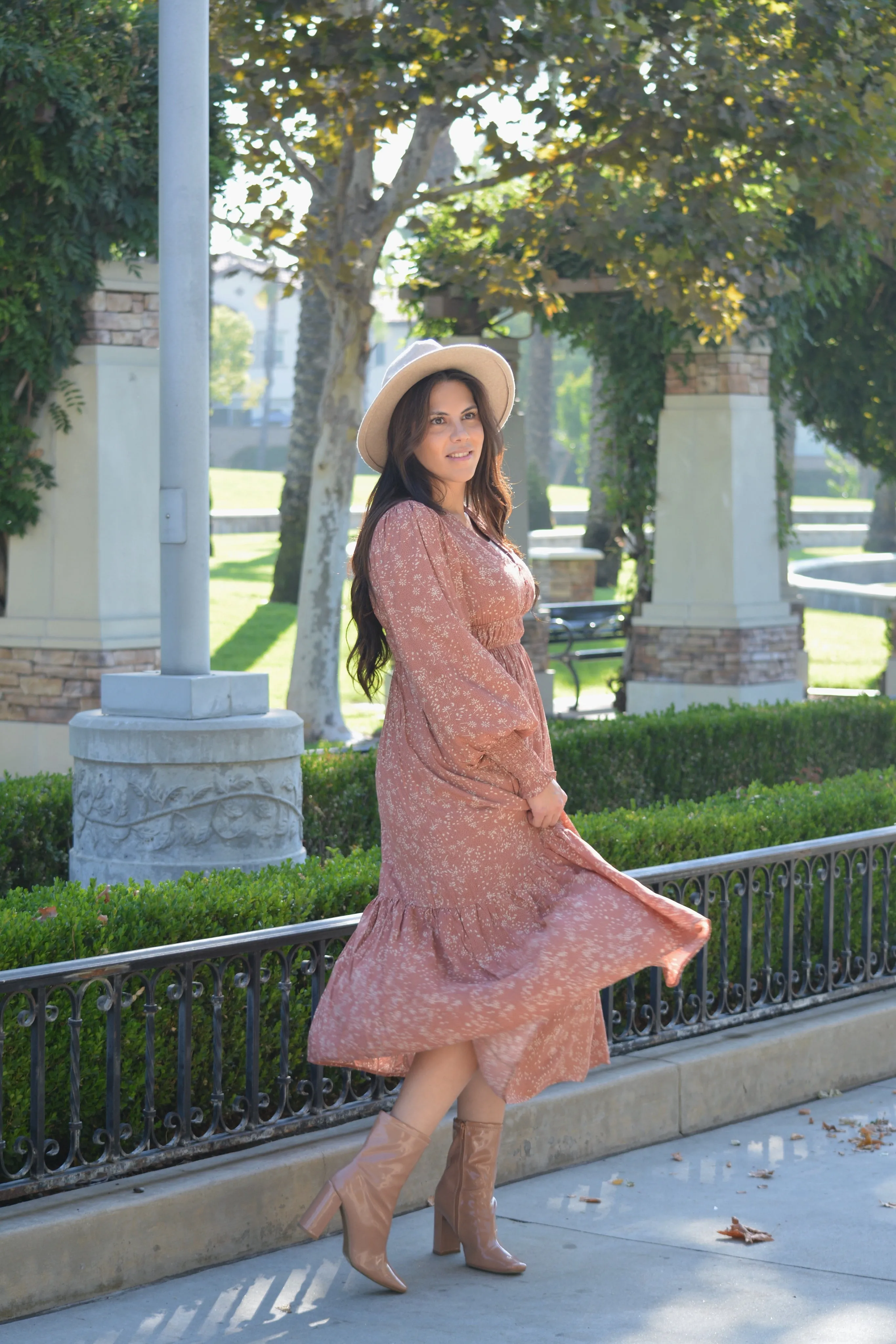 Vera Rose Floral Midi Dress