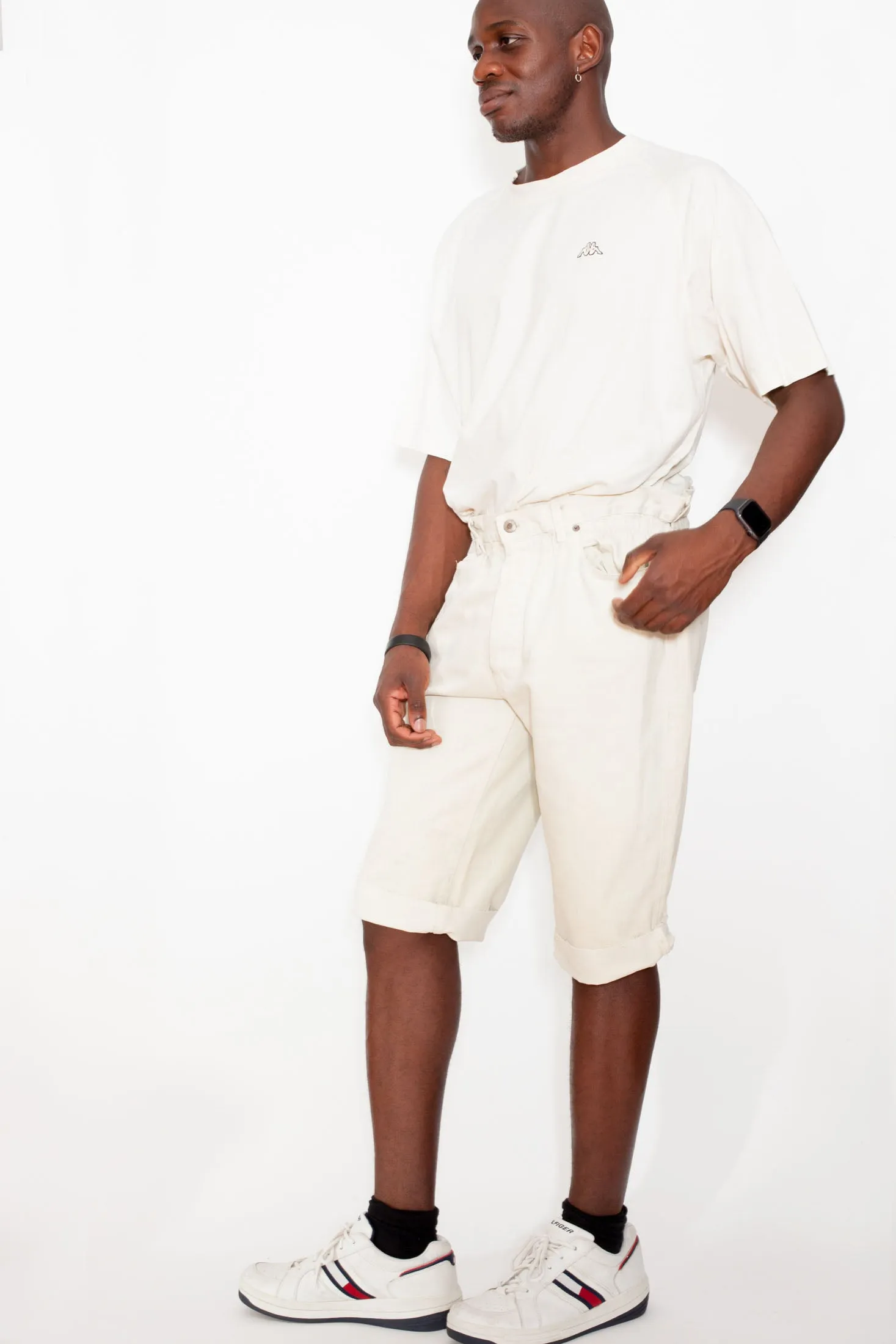 Vintage 90s Levi's 501 Beige Denim Shorts