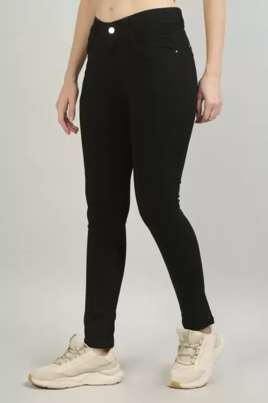 Washed Out Skinny Jeans - Black