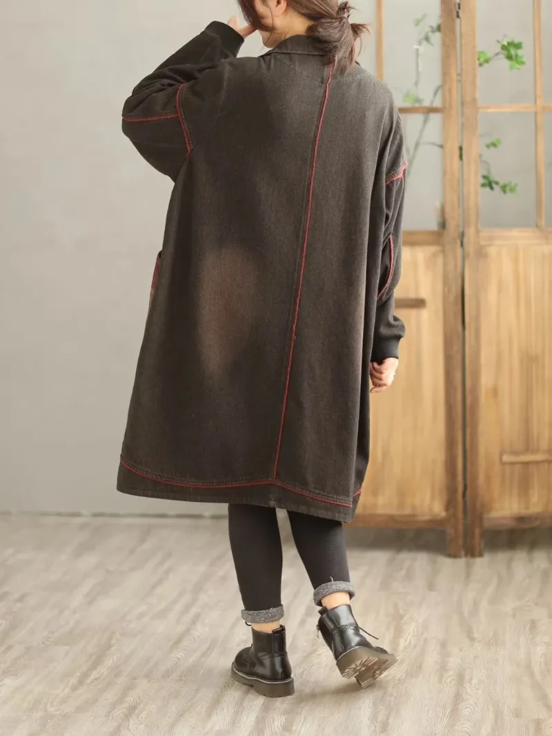 Women's Denim Long Sleeves Shirt Dress