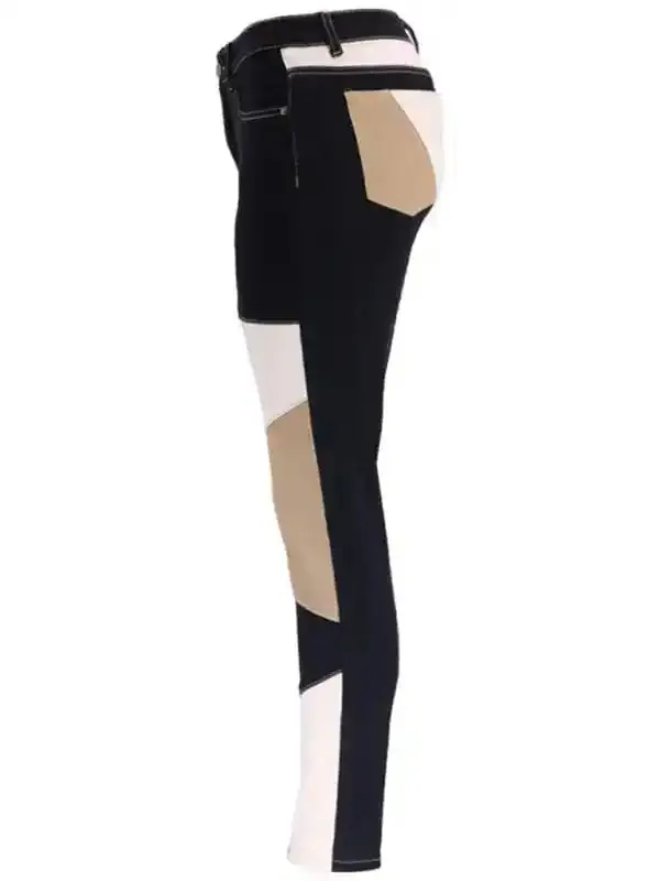 Women’s High Waist Colorblock Skinny Jeans