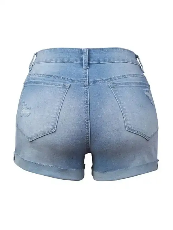 Women’s Stretch Ripped Denim Shorts