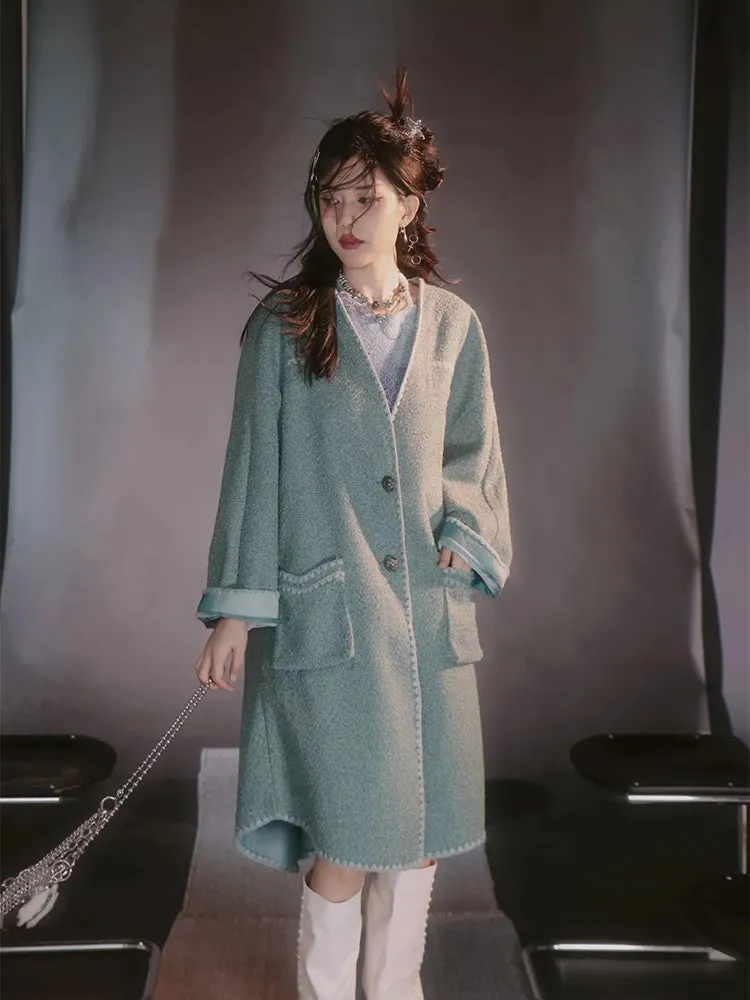 Wool Nichi Gradation Oversize Long-Coat【s0000004031】