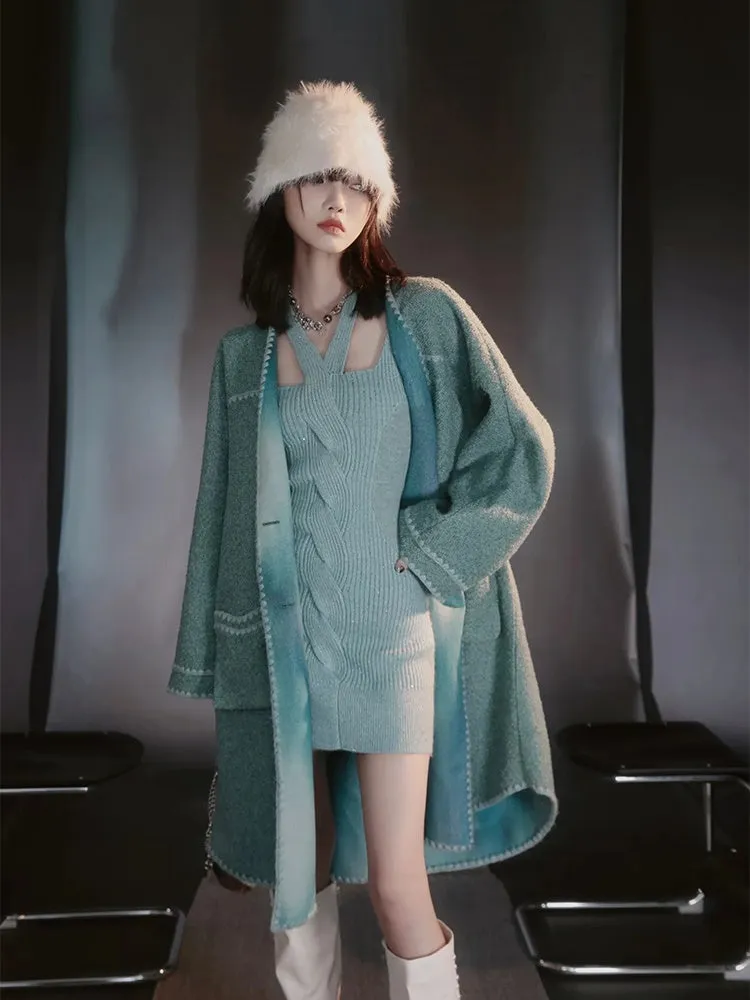 Wool Nichi Gradation Oversize Long-Coat【s0000004031】