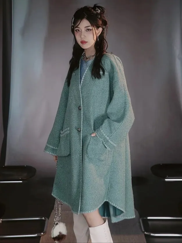 Wool Nichi Gradation Oversize Long-Coat【s0000004031】