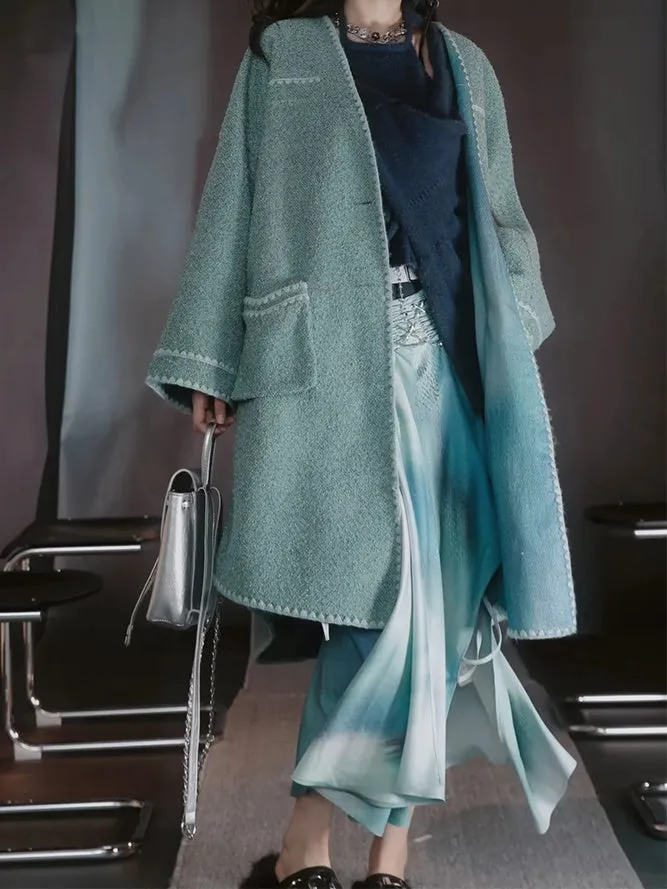 Wool Nichi Gradation Oversize Long-Coat【s0000004031】
