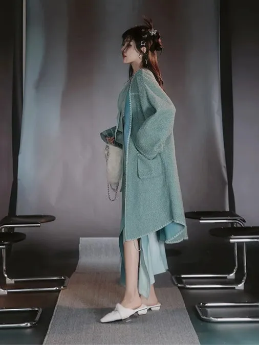Wool Nichi Gradation Oversize Long-Coat【s0000004031】