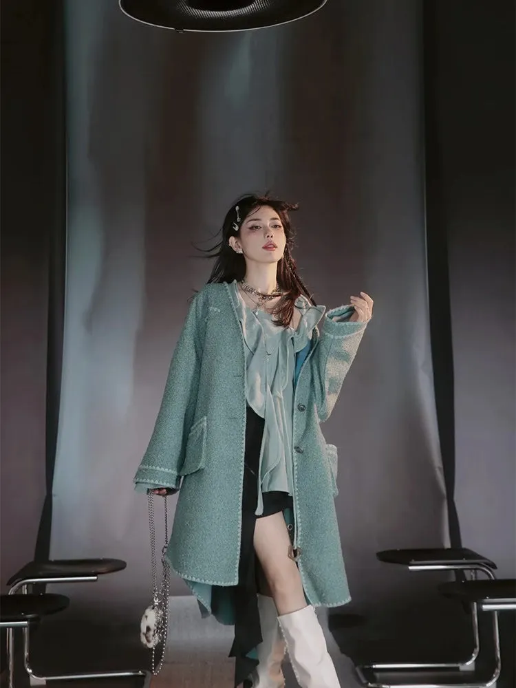Wool Nichi Gradation Oversize Long-Coat【s0000004031】