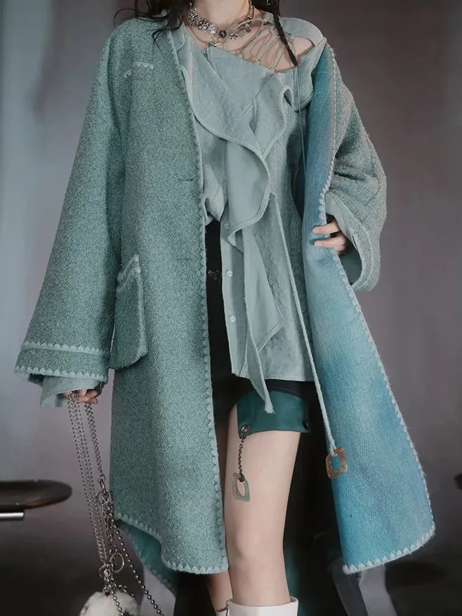 Wool Nichi Gradation Oversize Long-Coat【s0000004031】
